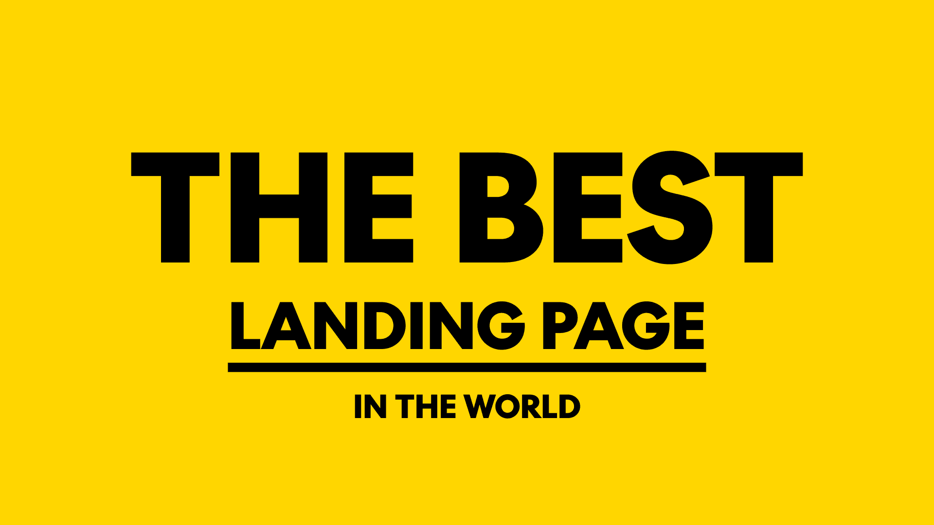 Trying to Find The Best Landing Page Website Formula